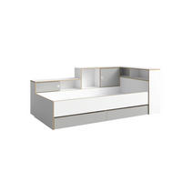 JUGENDBETT PAXO 90/200 in Weiß / Grau / Eiche - Eichefarben/Weiß, Holzwerkstoff (90/200cm) - Deine Möbel 24
