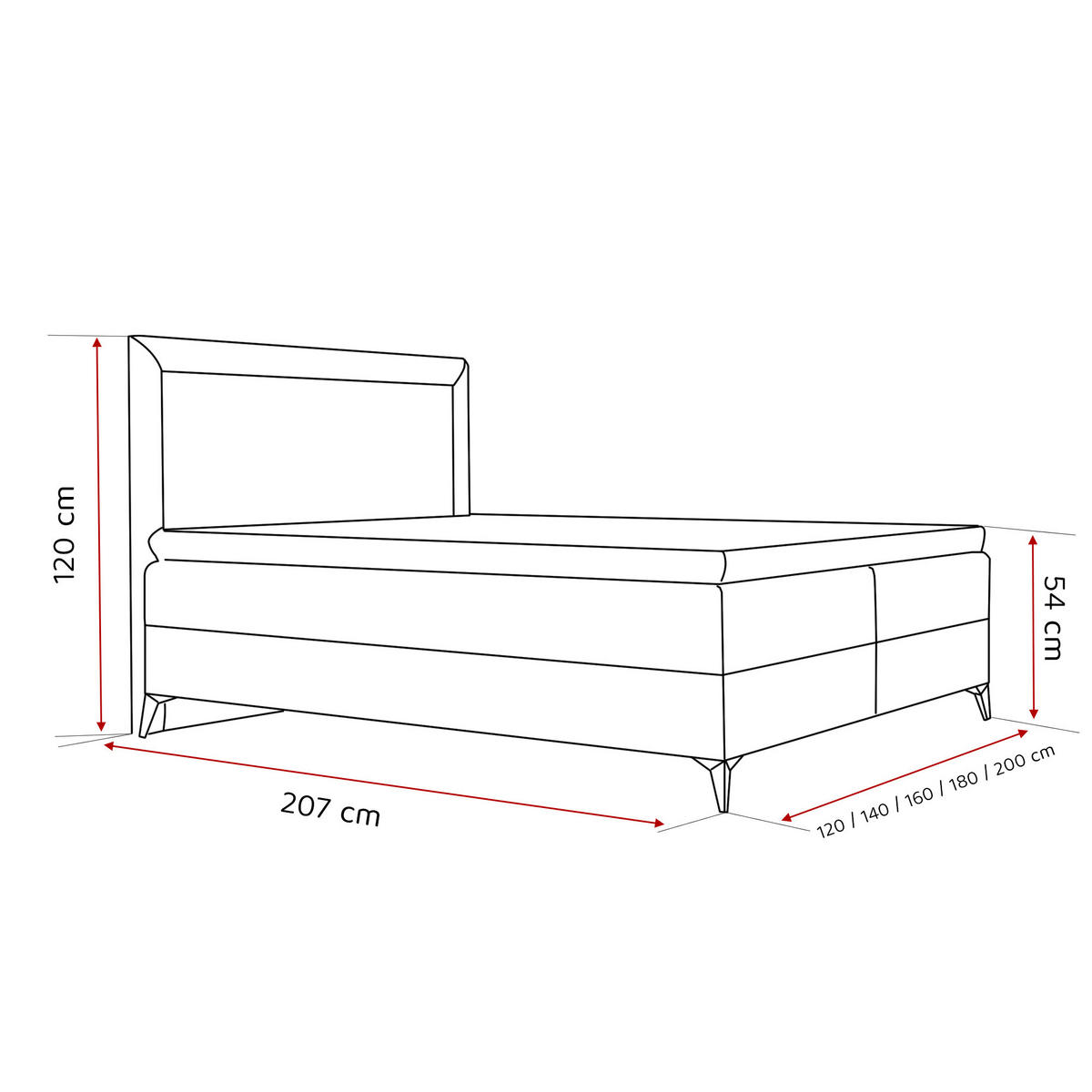 BOXBETT NERO 160/200 cm mit Matratze und Topper, Dunkelgrau - Dunkelgrau/Schwarz, Holzwerkstoff/Textil (160/200cm) - Idohome