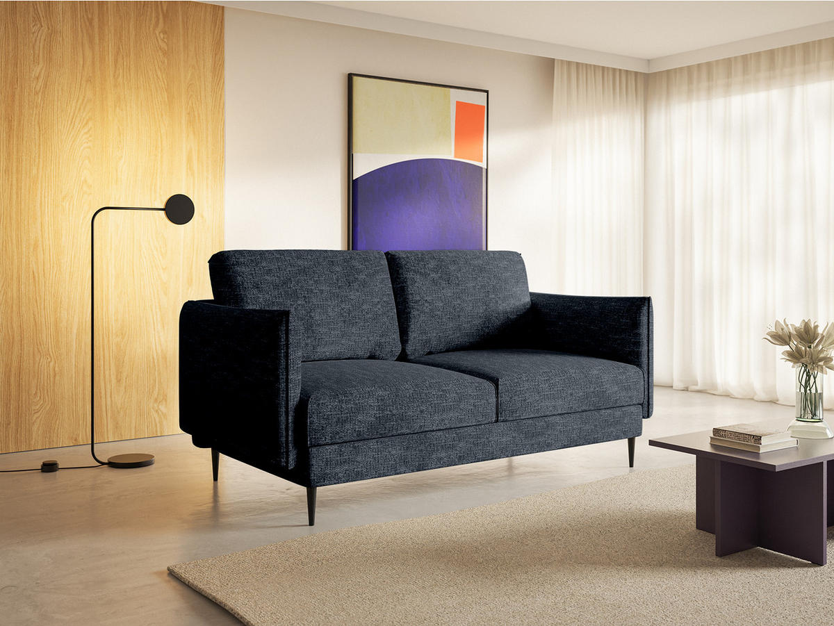 SOFA Koge Ohne Schlaffunktion, Graphit - Dunkelgrau, Textil (196/95/86cm) - Fedve