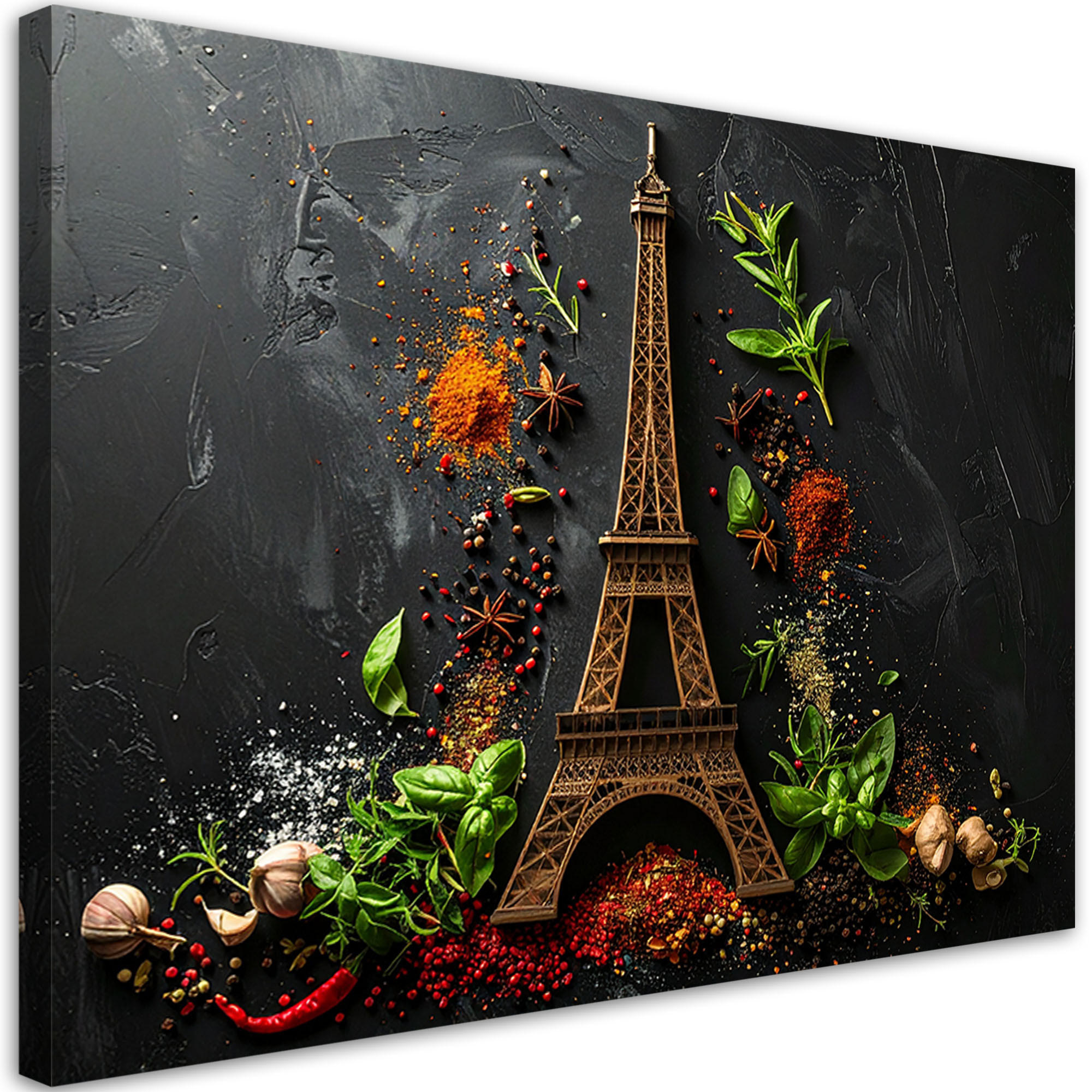 LEINWANDBILD Essen & Trinken 90x60cm - Multicolor, Textil (90/60cm) - Feeby