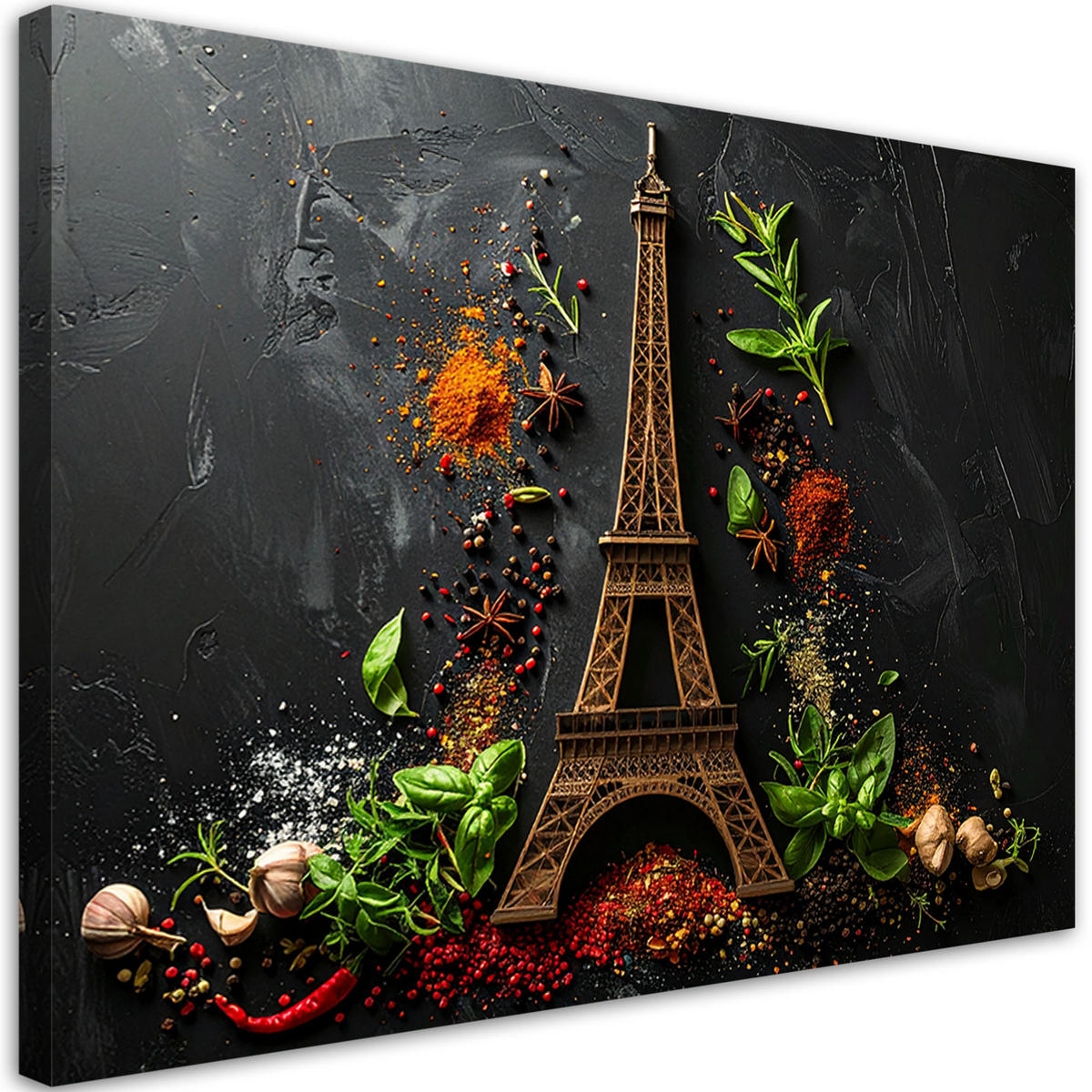 LEINWANDBILD Essen & Trinken 90x60cm - Multicolor, Textil (90/60cm) - Feeby