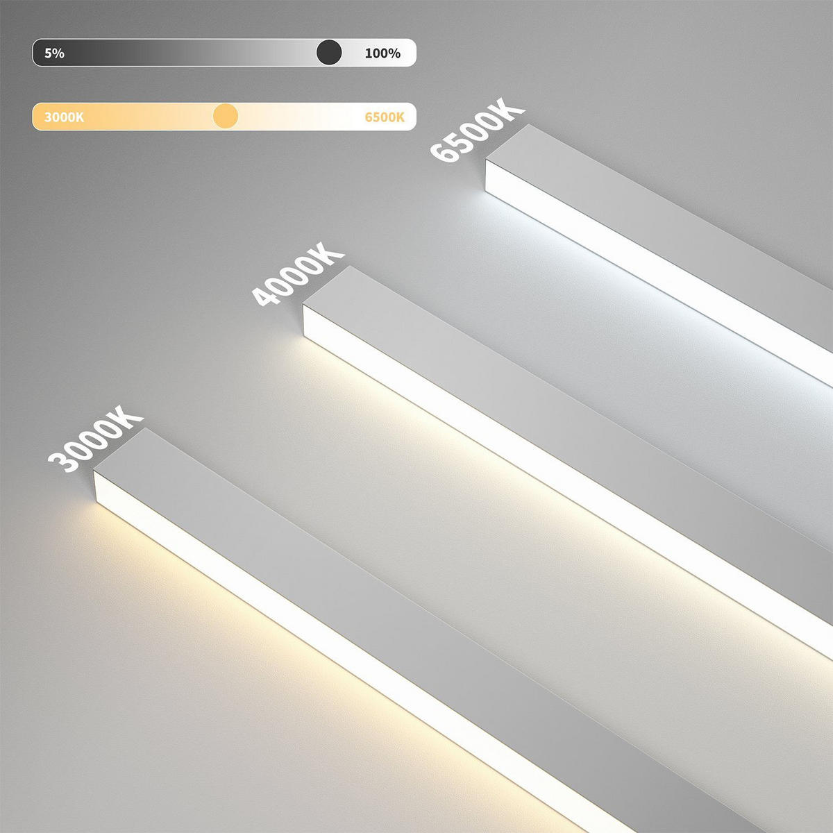 LED-DECKENLEUCHTE Werner 107/3.5/5.5 cm - Weiß, Metall (107/3.5/5.5cm) - Nettlife