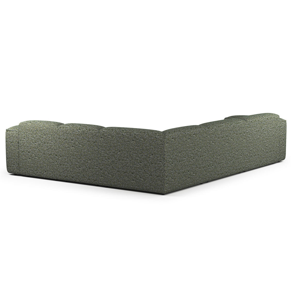 ECKSOFA mit Rundecke - Schwarz/Grün, Kunststoff/Textil (325/260cm) - home24