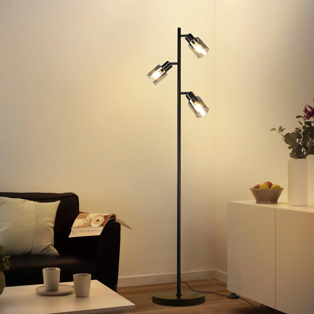 STEHLAMPE Yandell 23/138/23cm - Schwarz, Metall (23/138/23cm) - Nettlife