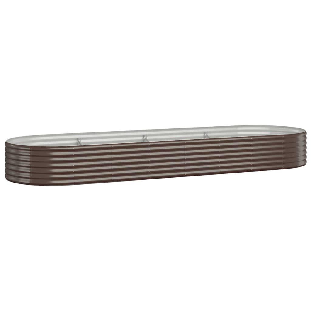 HOCHBEET Verzinkter Stahl 322x100x36 cm Braun - Braun, Metall (100/36/322cm) - furnicato