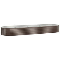 HOCHBEET Verzinkter Stahl 322x100x36 cm Braun - Braun, Metall (100/36/322cm) - furnicato