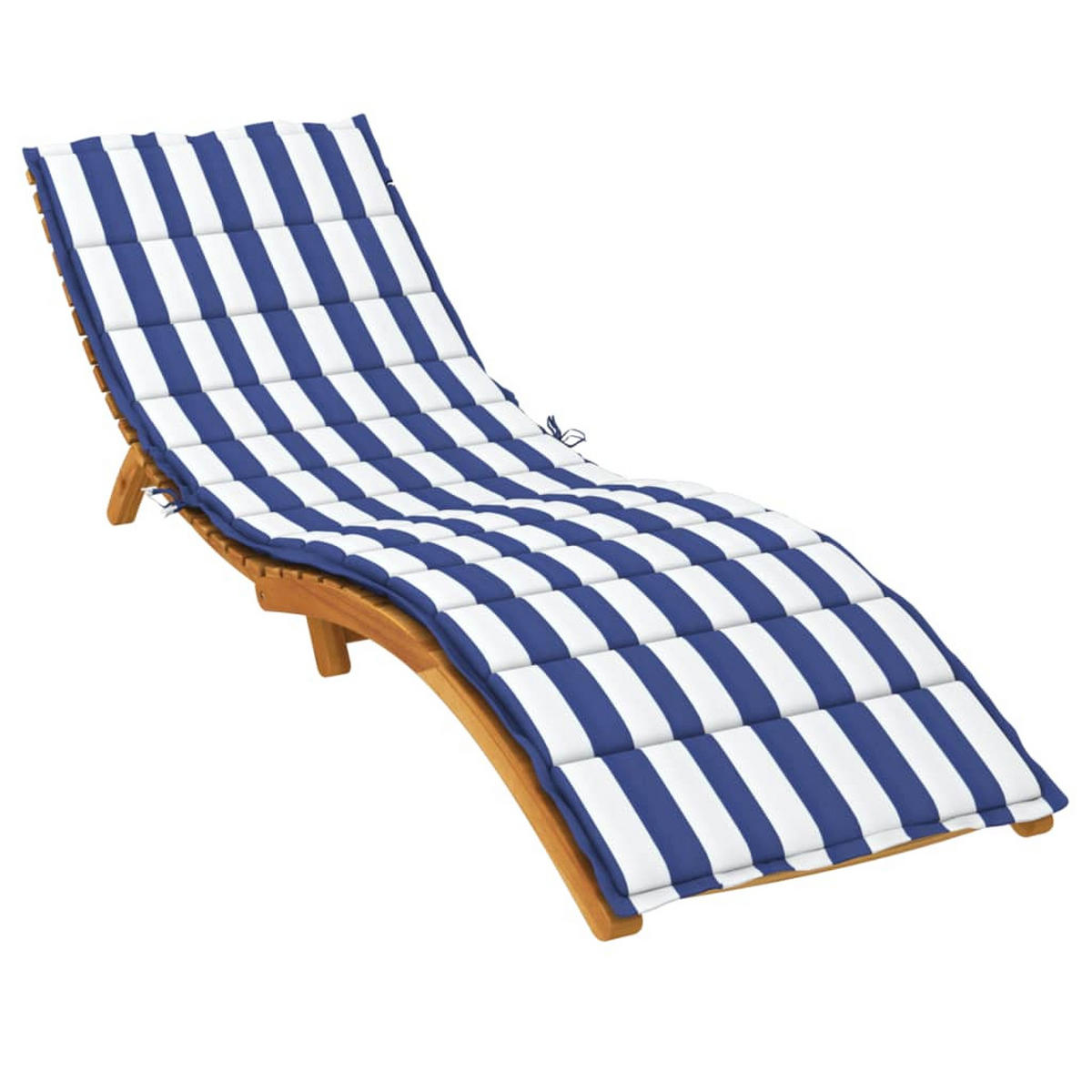 SONNENLIEGEN-AUFLAGE Blau&Weiss Gestreift Oxford-Gewebe - Blau, Textil (70/4/200cm) - vidaXL