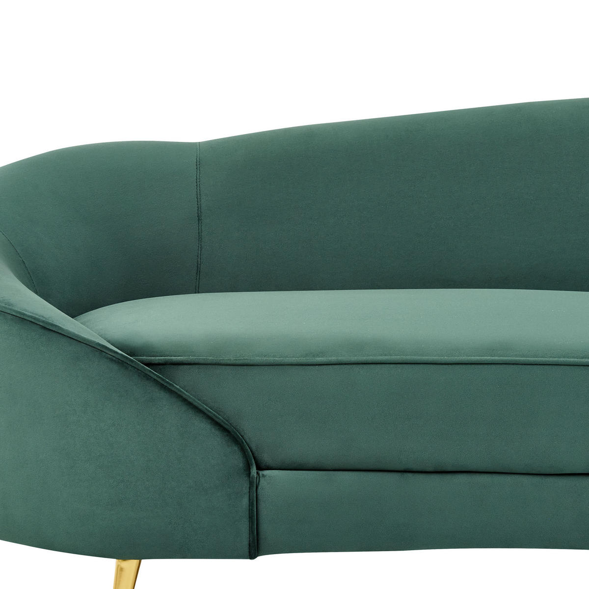 3-SITZER-SOFA Samtstoff Smaragdgrün Savar - Hellgrün, Textil (183/75/85cm) - Beliani