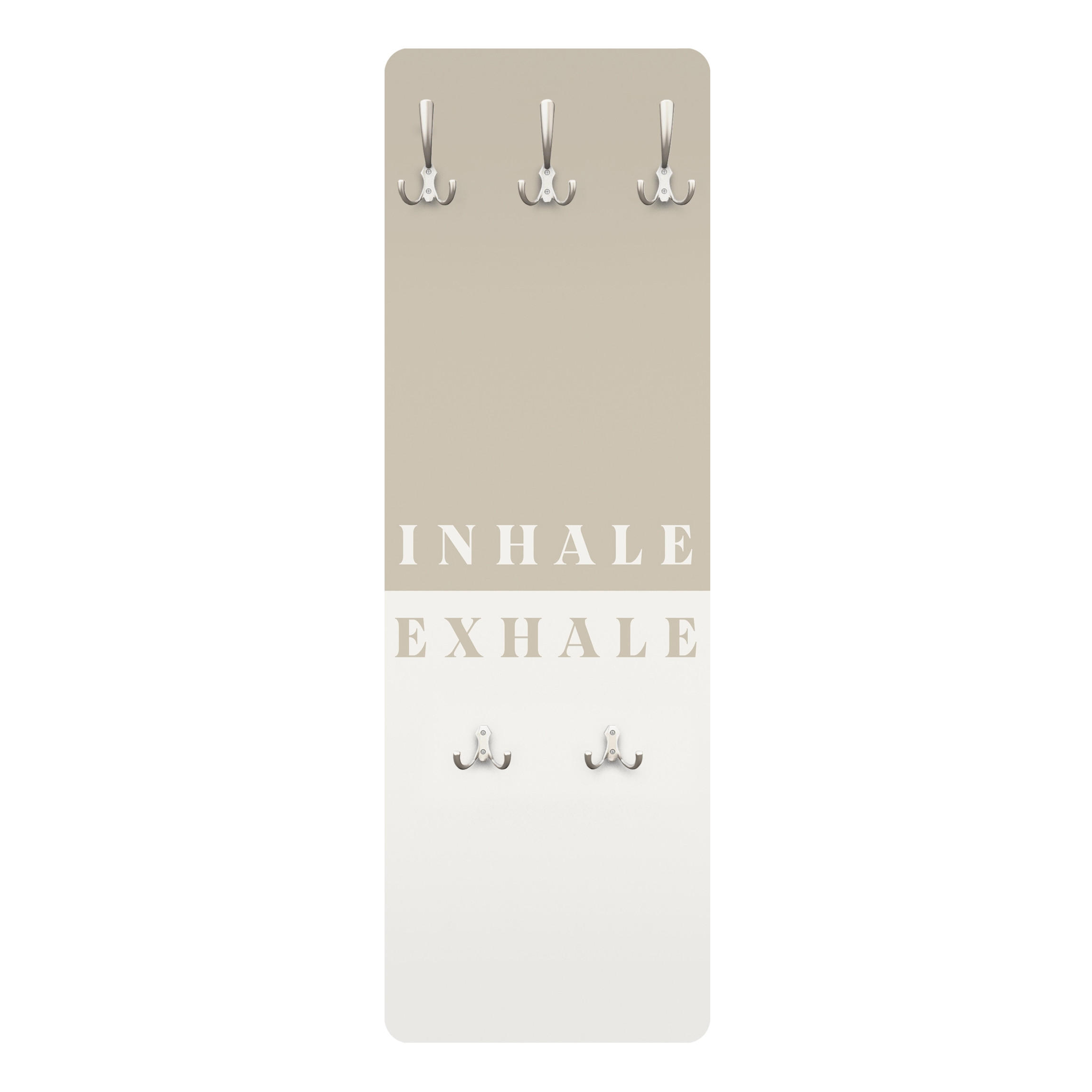 WANDGARDEROBE - Inhale and exhale 34/105 cm - Beige, Holzwerkstoff (34/105/1.6cm) - Bilderwelten