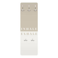 WANDGARDEROBE - Inhale and exhale 34/105 cm - Beige, Holzwerkstoff (34/105/1.6cm) - Bilderwelten