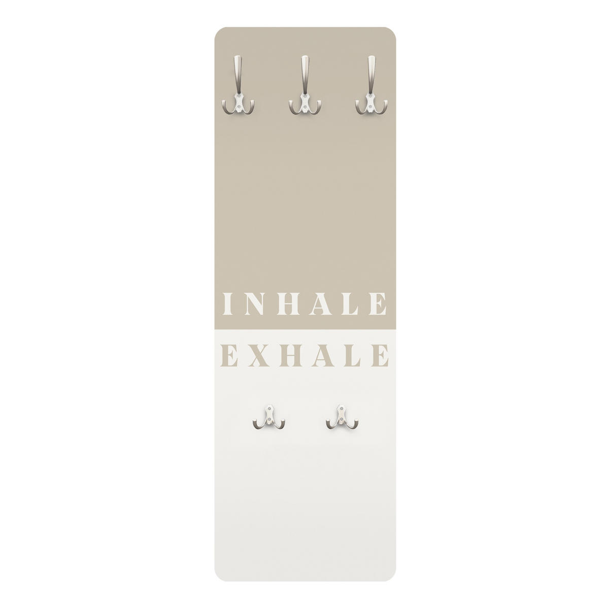 WANDGARDEROBE - Inhale and exhale 34/105 cm - Beige, Holzwerkstoff (34/105/1.6cm) - Bilderwelten
