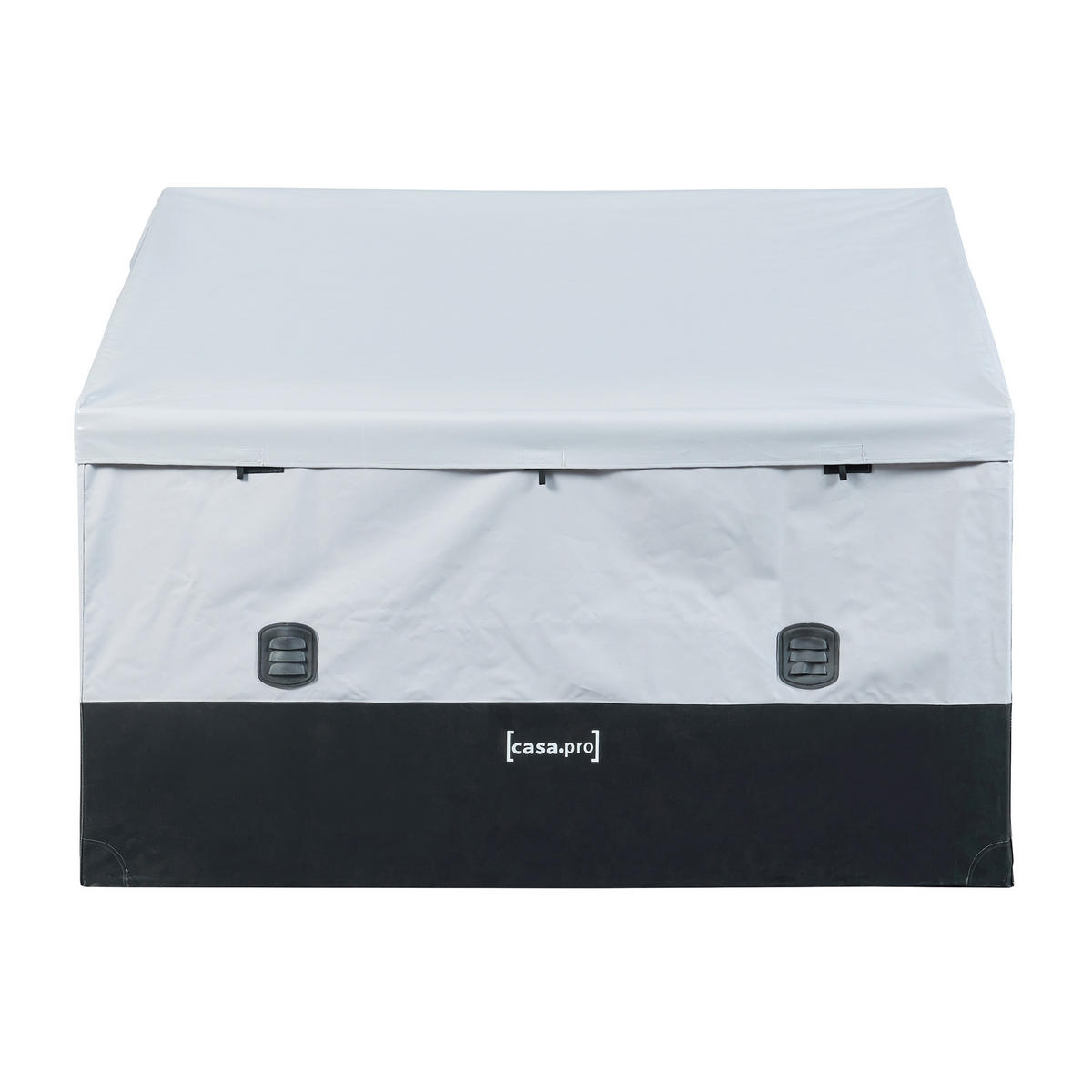 AUFBEWAHRUNGSBOX Alanno - Schwarz/Grau, Textil/Metall (147/109/86cm) - casa.pro