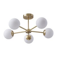 DECKENLEUCHTE - 58.5 cm x 58.5 cm - Metall - Goldfarben - SOFIA - Goldfarben, Metall (58.5/58.5/21cm) - Vente-Unique