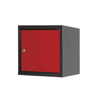 SCHLIESSFACHWÜRFEL Blocky mit Zylinderschloss + 2 Schlüssel 40x40x40cm Anthrazit/Verkehrsrot - Anthrazit/Rot, Metall (40/40/40cm) - PROREGAL