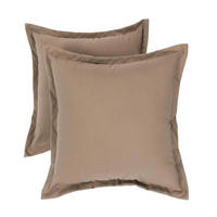 OUTDOOR-KISSEN 2er-Set hellbraun 45/45 cm - Hellbraun, Textil (45/45cm) - Homescapes