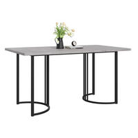 ESSTISCH 80/140/75 cm Grau mit Marmormuster MDF-Tischplatte Metallgestell verstellbare Füße - Grau, Holzwerkstoff (140/80/75cm) - OKWISH