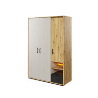 DREHTÜRENSCHRANK Qubic QB-02 - Eiche Artisan, Holzwerkstoff (130/195/52cm) - Meblini