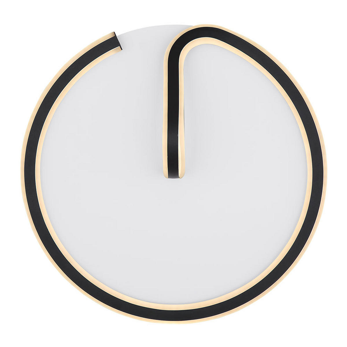 LED DECKENLEUCHTE Metall Schwarz Opal - Schwarz, Metall (41/41/13cm) - Globo Lighting