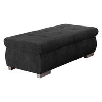 POLSTERHOCKER Orkan Groß - Silberfarben/Grau, Holz/Textil (120/39/60cm) - MIRJAN24