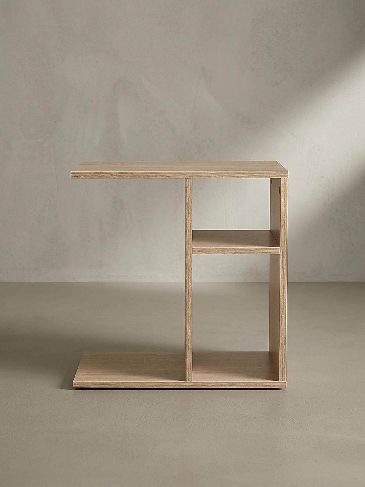 BEISTELLTISCH Holz Ablagefächer Kratzfest Wasserabweisend ITTER, Beige 50x30x50 cm - Beige, Holz (30/50/50cm) - KADIMA DESIGN