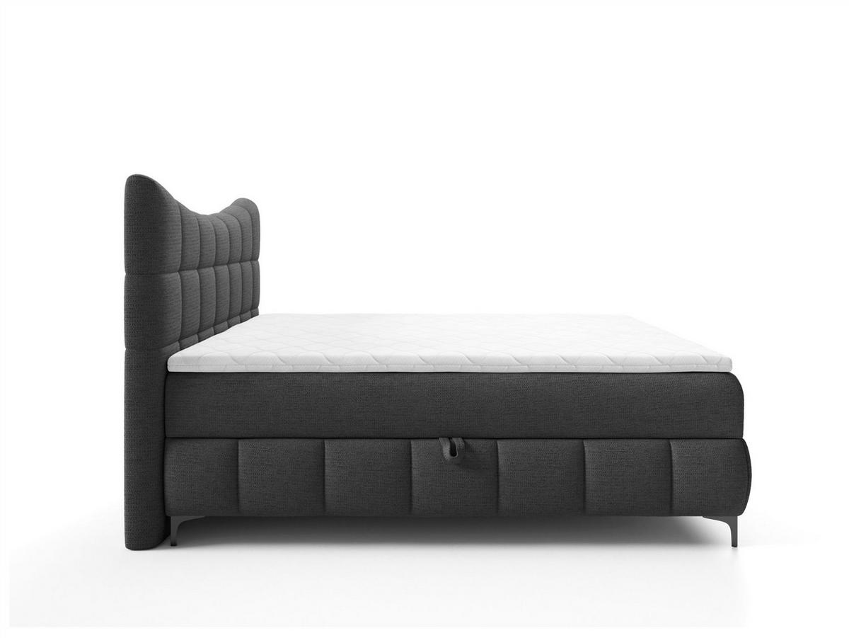 BOXBETT Charles Premi.. In Aragon - Schwarz, Holzwerkstoff/Textil (180/200cm) - Fun Möbel