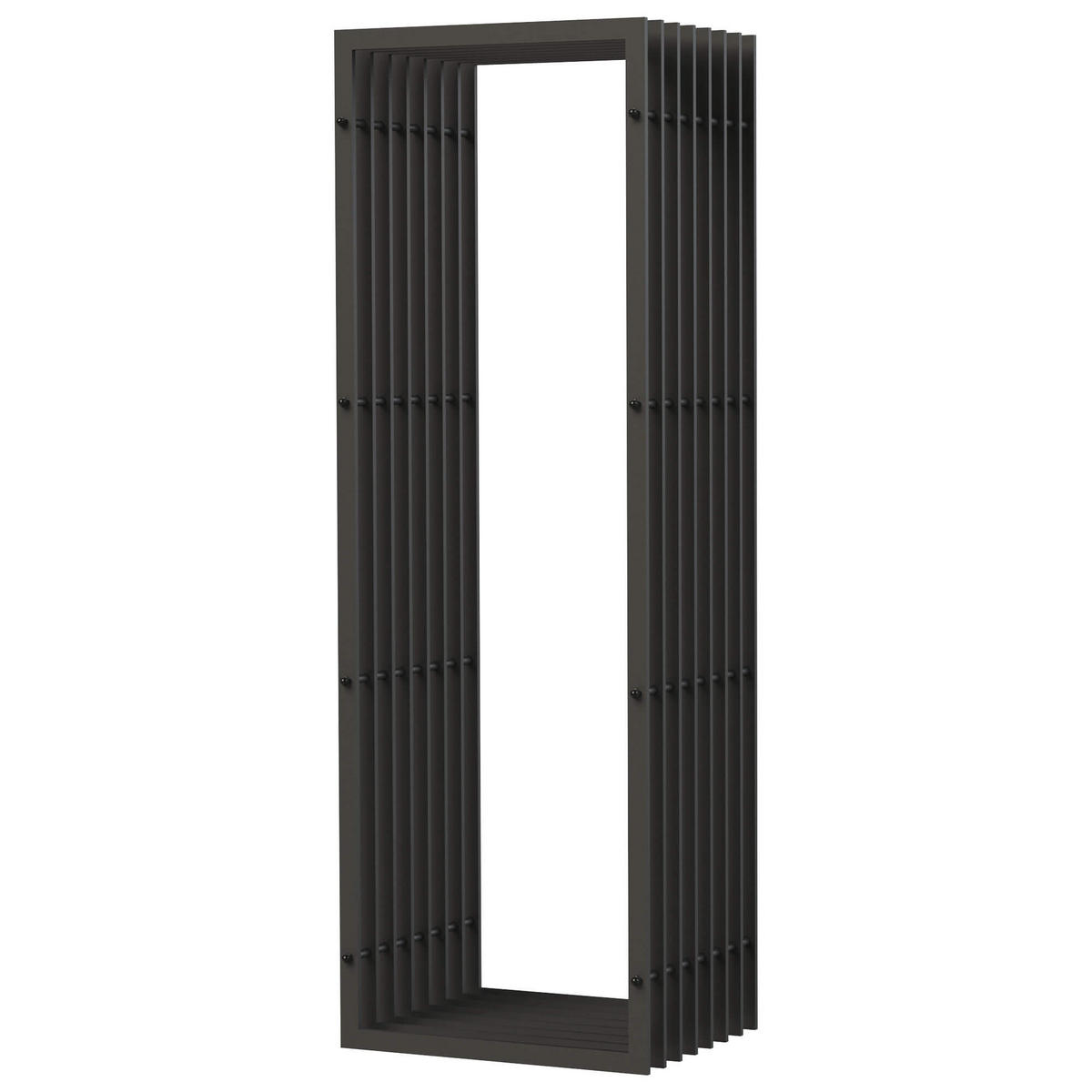 KAMINHOLZREGAL Metall Schwarz 150 cm 96430 - Schwarz, Metall (50/150/40cm) - DanDiBo