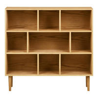 REGAL, Kria, Eiche, MDF, 112 x 30 x 105 cm - Eichefarben, Holzwerkstoff (112/105/30cm) - ebuy24
