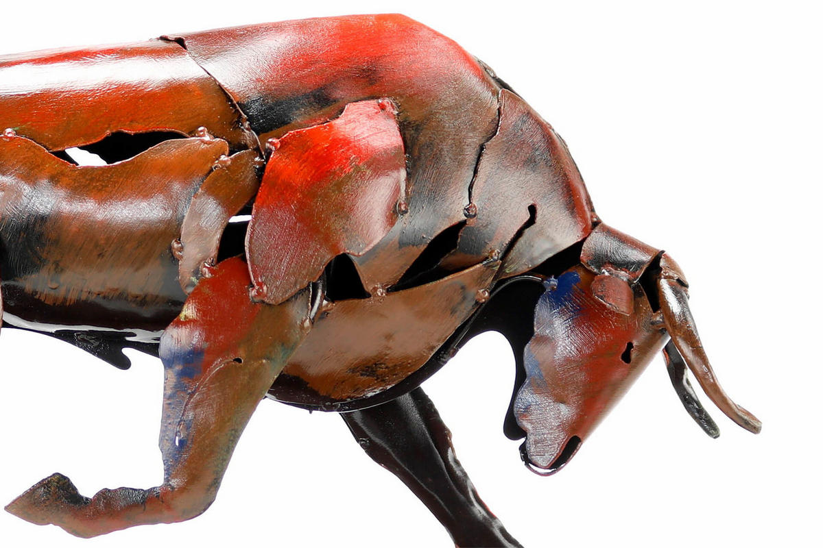 METALLSKULPTUR Rot 39/48 cm - Rot, Metall (2.9/48/12cm) - KUNSTLOFT
