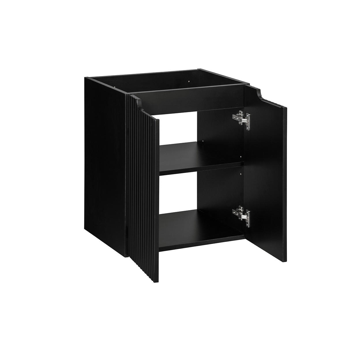 SKŘÍŇKA POD UMYVADLO 50cm Riva Černá - černá, kompozitní dřevo (50/57/39cm) - Petits-meubles
