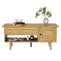 COUCHTISCH 103/50/46 cm in Holzfarbe aus Spanplatte mit anhebbarer Tischplatte - Naturfarben, Holzwerkstoff (103/50/46cm) - OKMYHOME