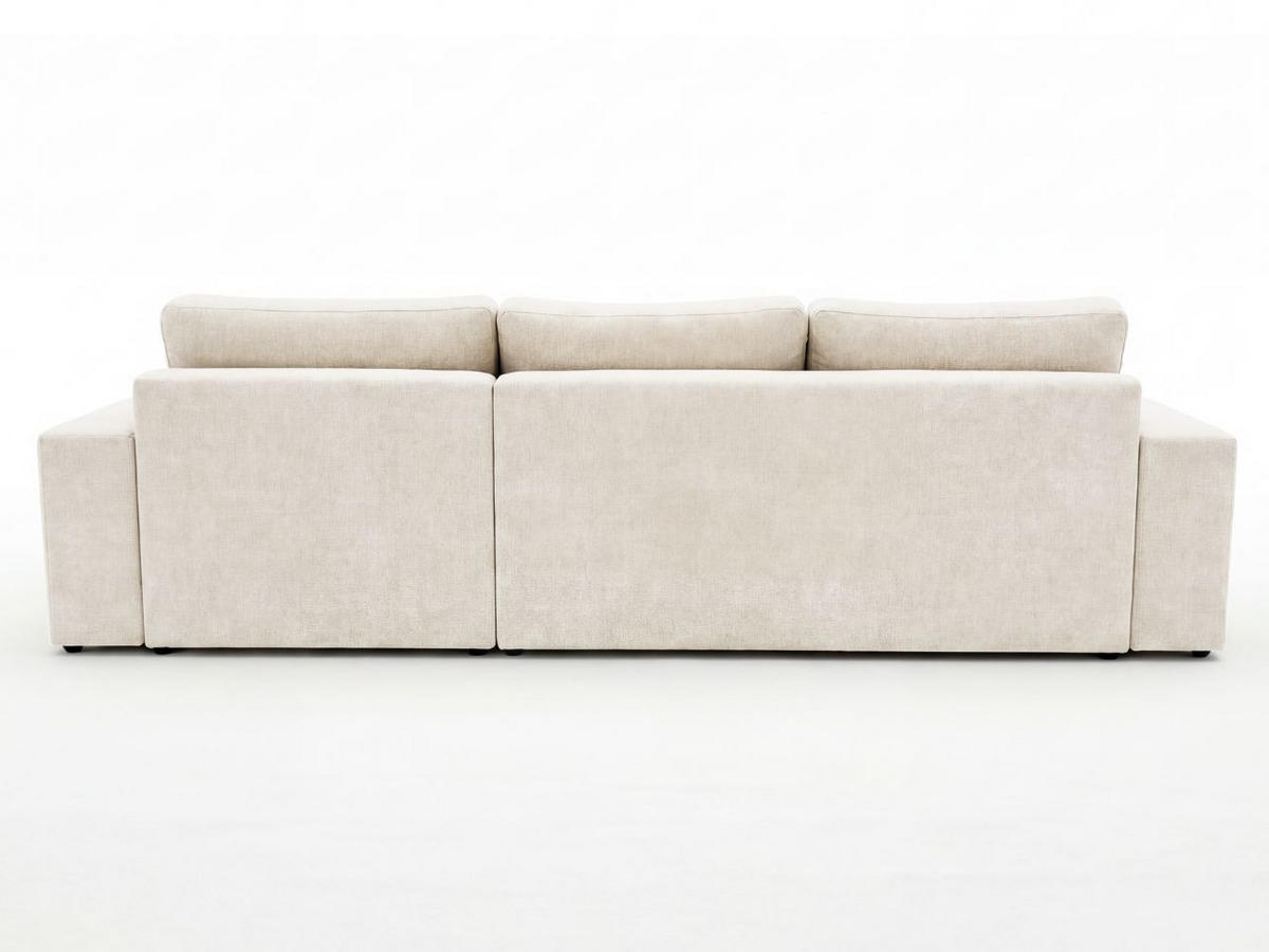 ECKSOFA Nesto Creme Rechts - Creme, Holz/Textil (165/260cm) - Graingold