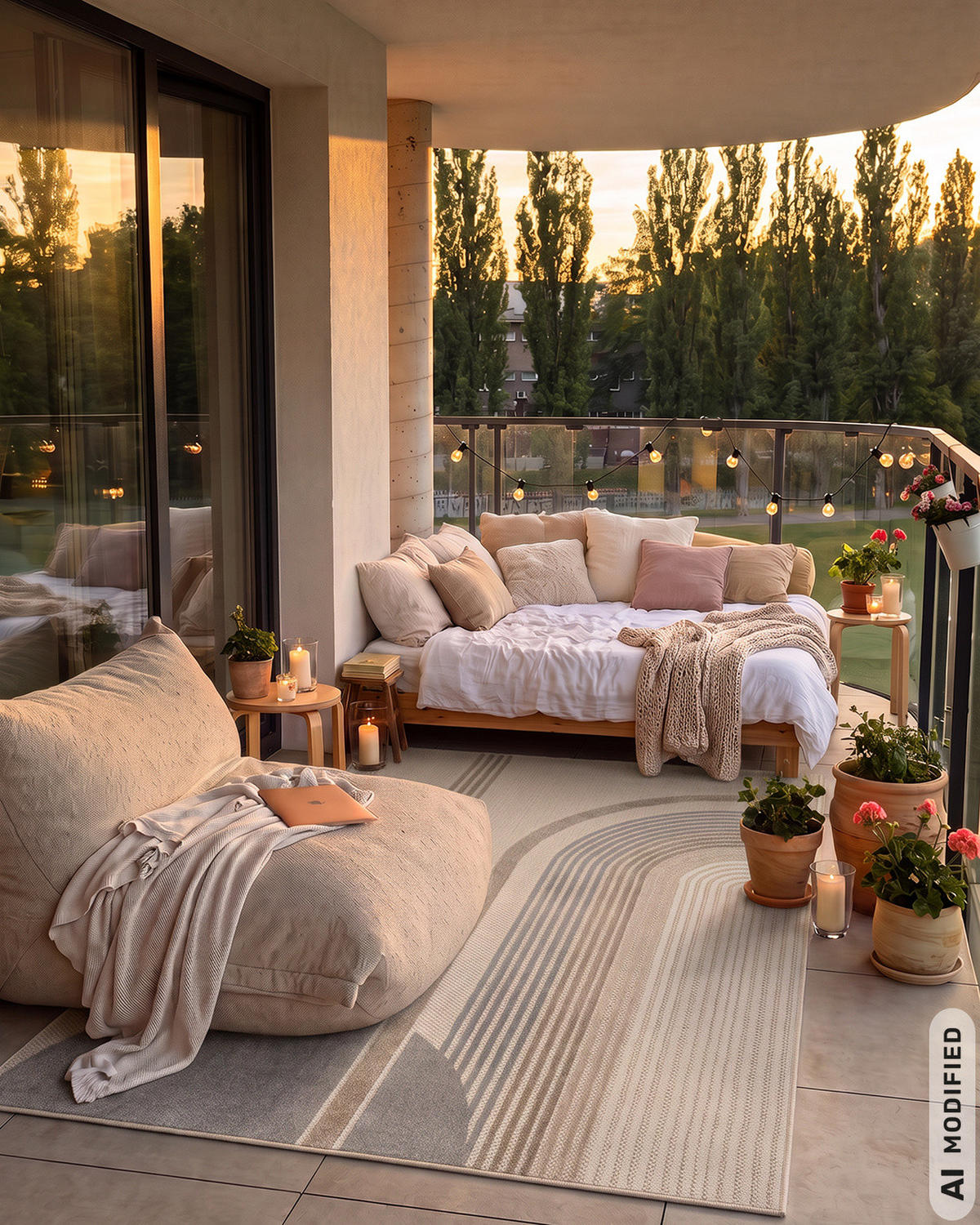 TEPPICH In-& Outdoor Fano Mattina Mazovia 120x170cm Braun Creme Geometrisch Kurzflor - Creme, Textil (120/170cm) - Mazovia