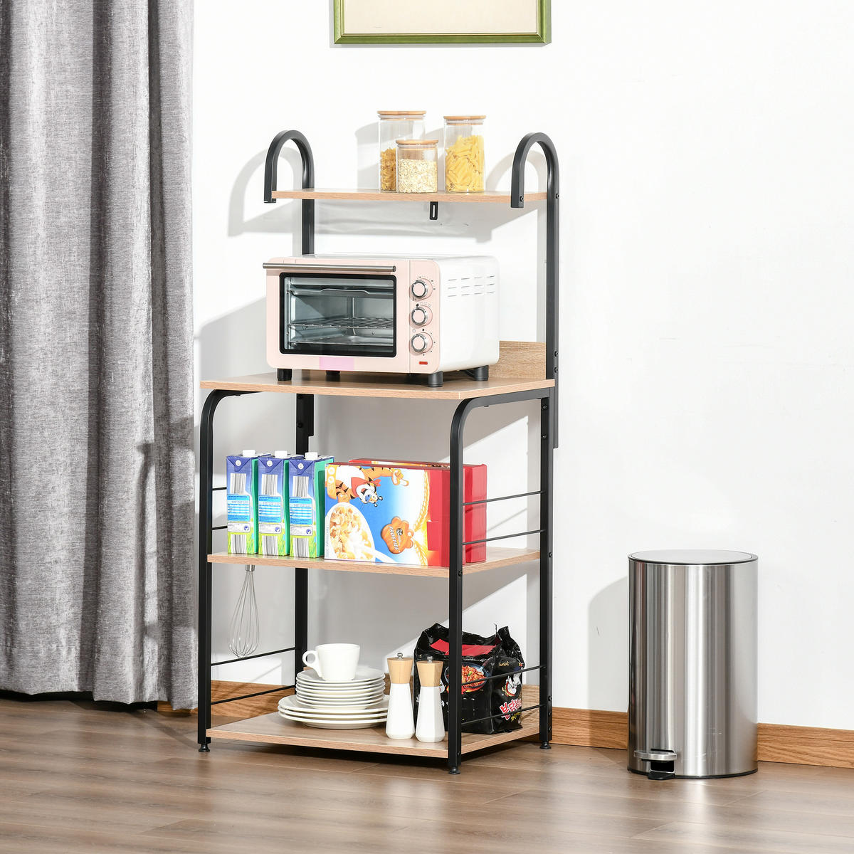 KÜCHENREGAL Braun 1 Stück - Braun, Holzwerkstoff (40/125/60cm) - GiPP