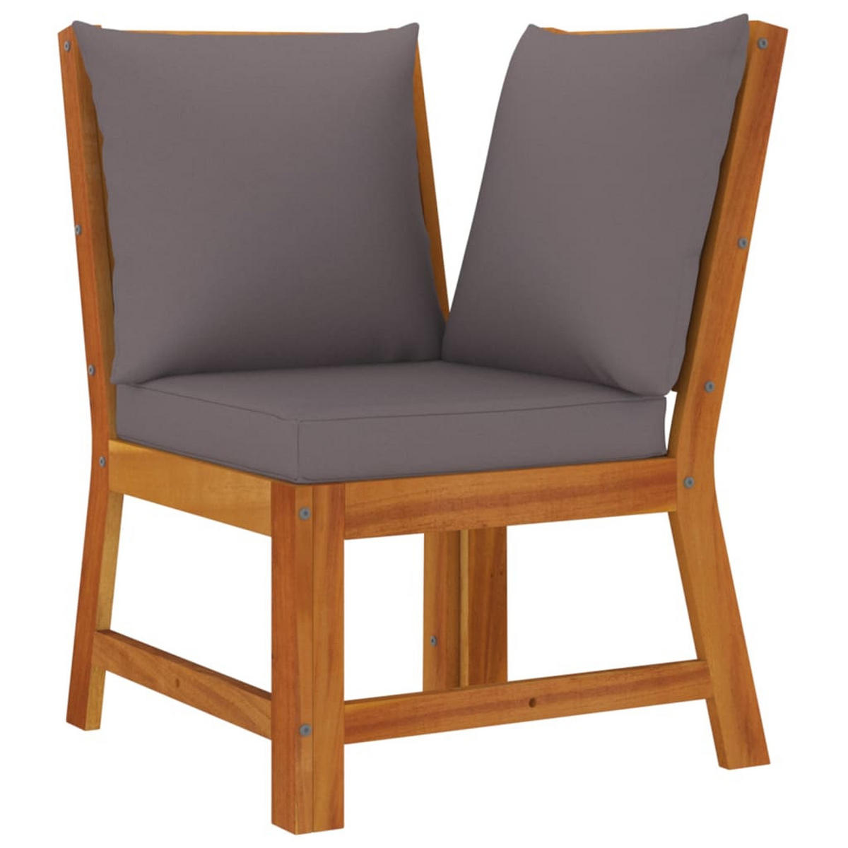 GARTEN-ESSGRUPPE 4Er Set Mit Kissen Massivholz Akazie - Braun, Holz - vidaXL