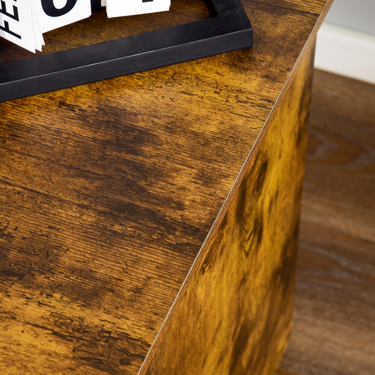 COUCHTISCH - Braun, Holzwerkstoff/Metall (50/110/50cm) - Relaxdays