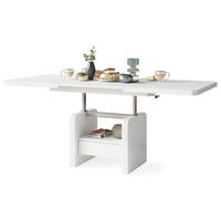 COUCHTISCH rechteckig Weiß höhenverstellbar ausziehbar - Weiß, Holzwerkstoff (75/180/75cm) - designimpex