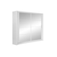 SCHWEBETÜRENSCHRANK KAYN 203/215/61 cm 2-türig mit Spiegel Weiß - Weiß, Holzwerkstoff (203/215/61cm) - MASSENO