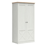 SKŘÍŇ 2DVEŘOVÁ Victoria Bílá a dřevo - bílá, kompozitní dřevo (103/201/58cm) - Petits-meubles