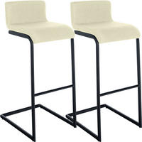 BARHOCKER 2 Stoff Creme - Creme/Schwarz, Textil/Metall (40/96/50cm) - CLP