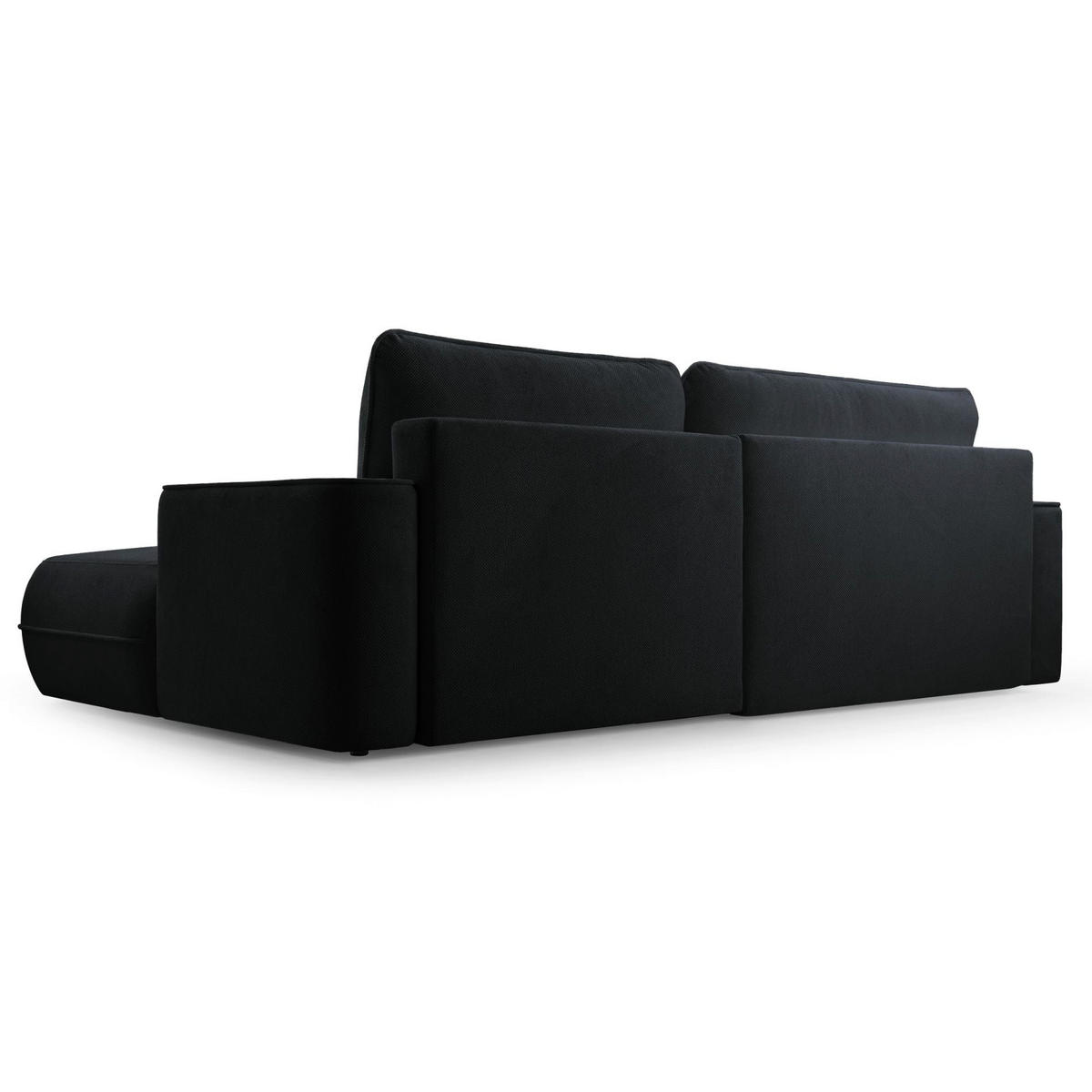 ECKSOFA Fuerro Schwarz Strukturstoff - Schwarz, Kunststoff/Textil (260/168cm) - Selsey