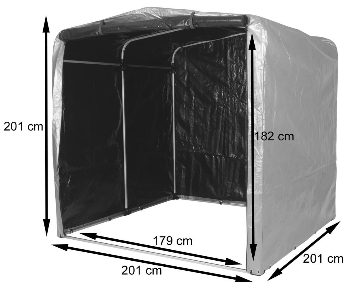 FAHRRADGARAGE Silber - Silberfarben, Metall (201/201/201cm) - MCW