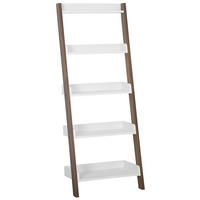 BÜCHERREGAL 5 Fächer Mobile Trio - Weiß, Holzwerkstoff (65/164/32cm) - Beliani