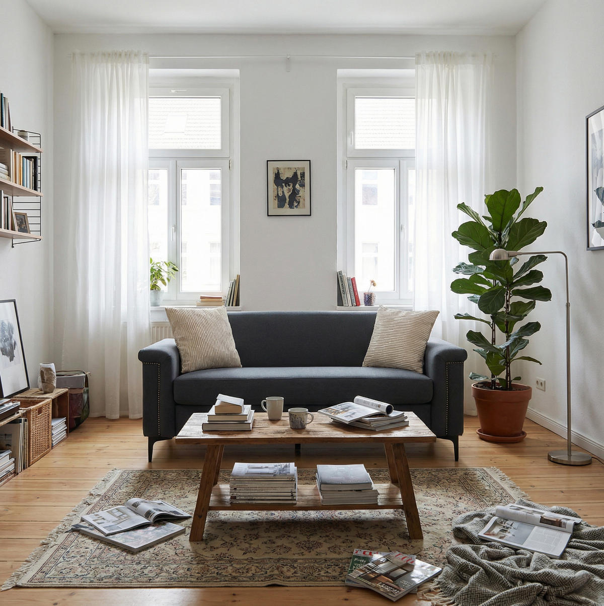 2-SITZER-SOFA aus Holz 172x73.5x81.5 cm in Dunkelgrau mit Metallfüßen - Dunkelgrau, Textil (73.5/81.5/172cm) - Modfu