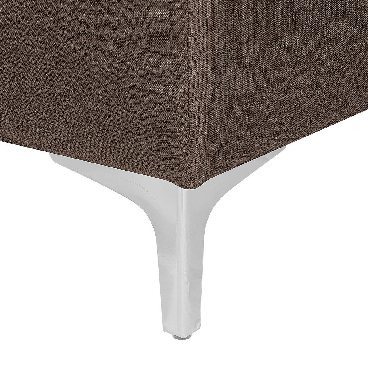 4-SITZER-ECKSOFA Polyester Braun rechtsseitig Aberdeen - Dunkelbraun, Textil (267/168cm) - Beliani