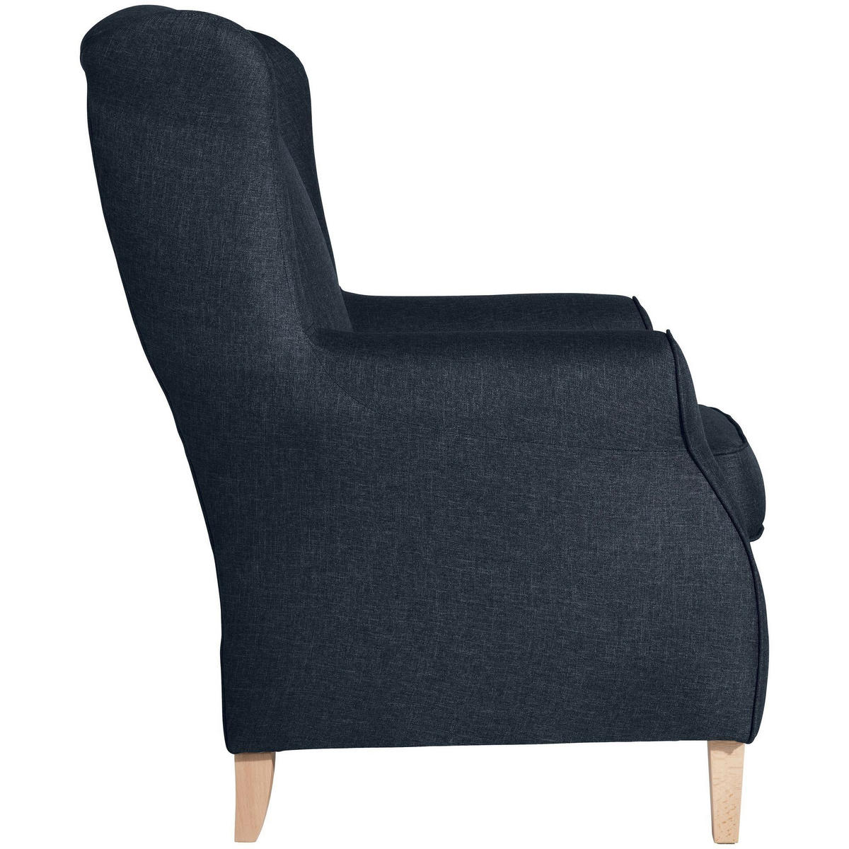 OHRENSESSEL Karlen Bezug Flachgewebe Buche natur / blau - Blau/Buchefarben, Kunststoff (86/103/77cm) - 58aufmkessel