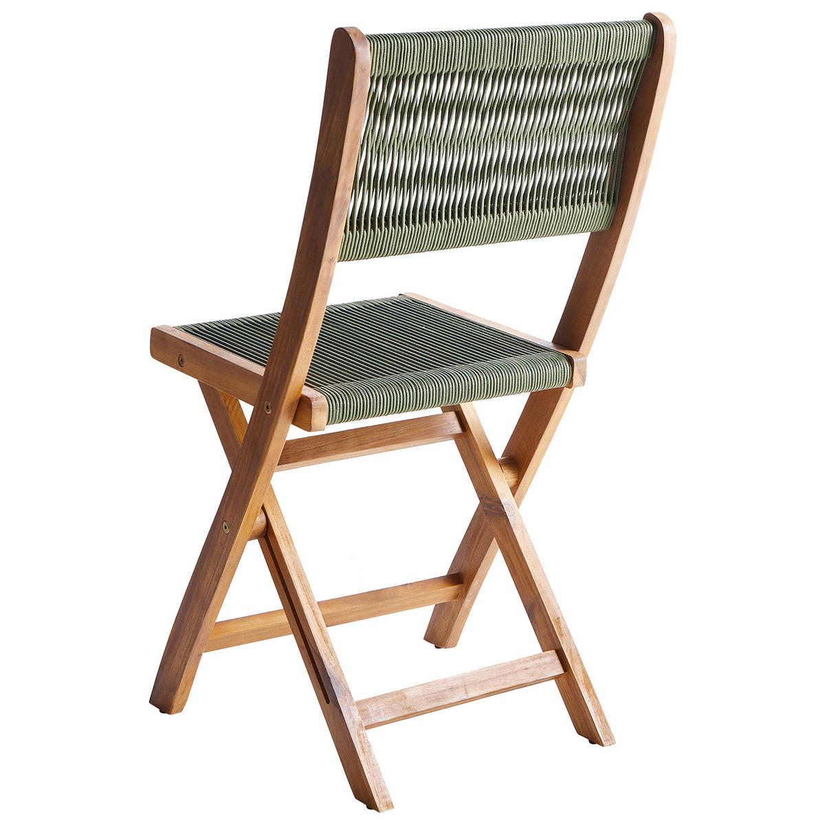 GARTENMÖBEL-SET 4-Sitzer Grün Prossedi - Hellbraun/Grün, Holz (120/75/60cm) - Beliani
