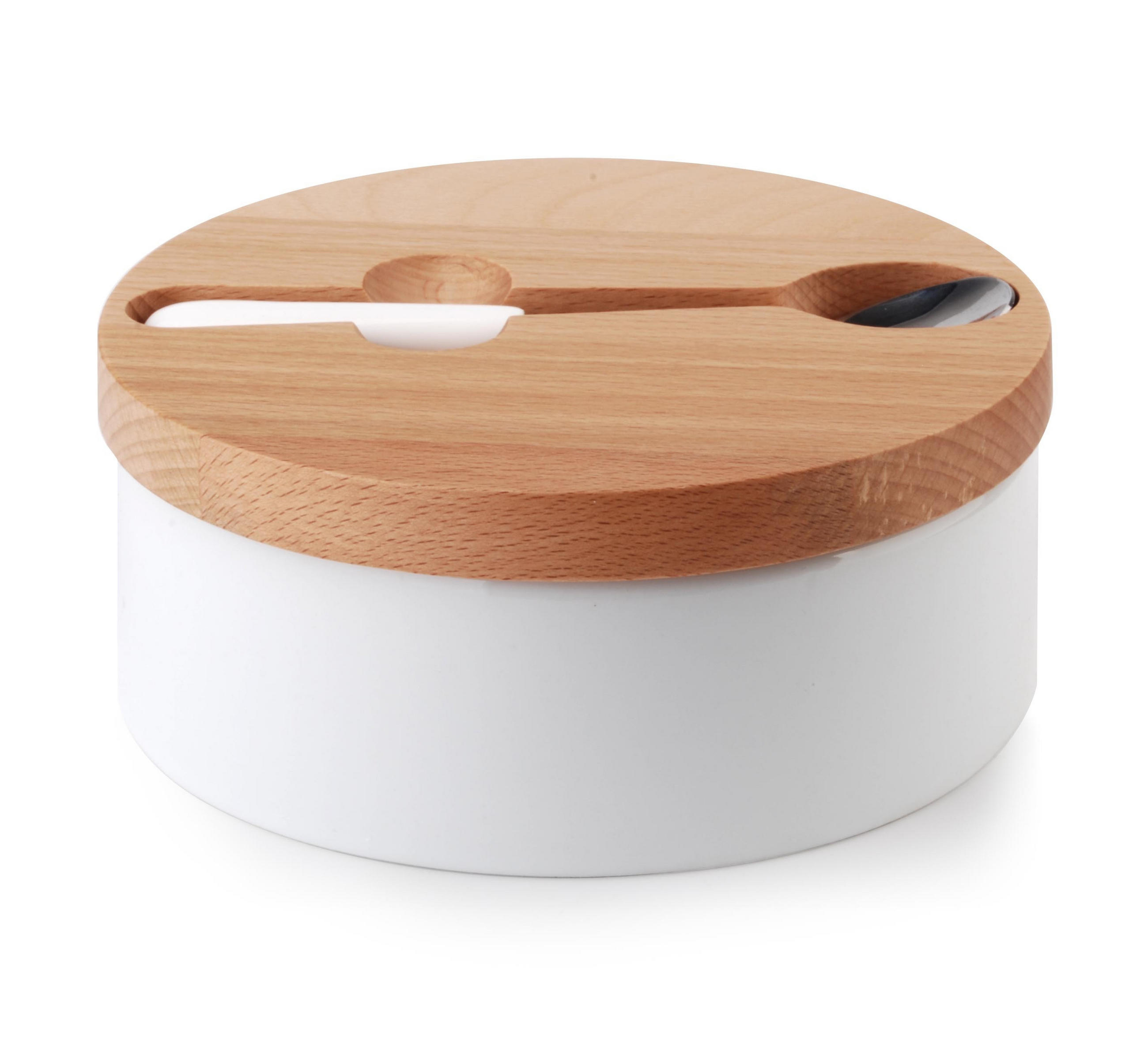 ZUCKERDOSE Basic Kitchen Cookini Weiß 14.7/14.7/6 cm Keramik - Weiß, Keramik (14.7/6cm) - Mondex