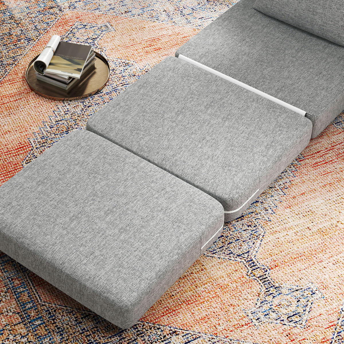 SCHLAFSESSEL Grau 80/75/74 cm - Grau, Textil (80/74/75cm) - PANGIVO