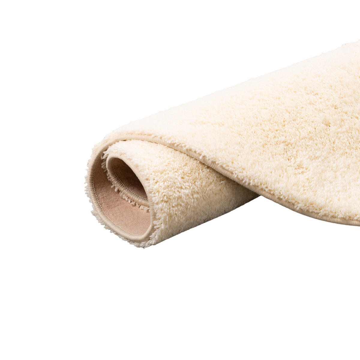 HOCHFLOR SHAGGY TEPPICH PALACE RUND - Creme, Textil (200/200cm) - Snapstyle