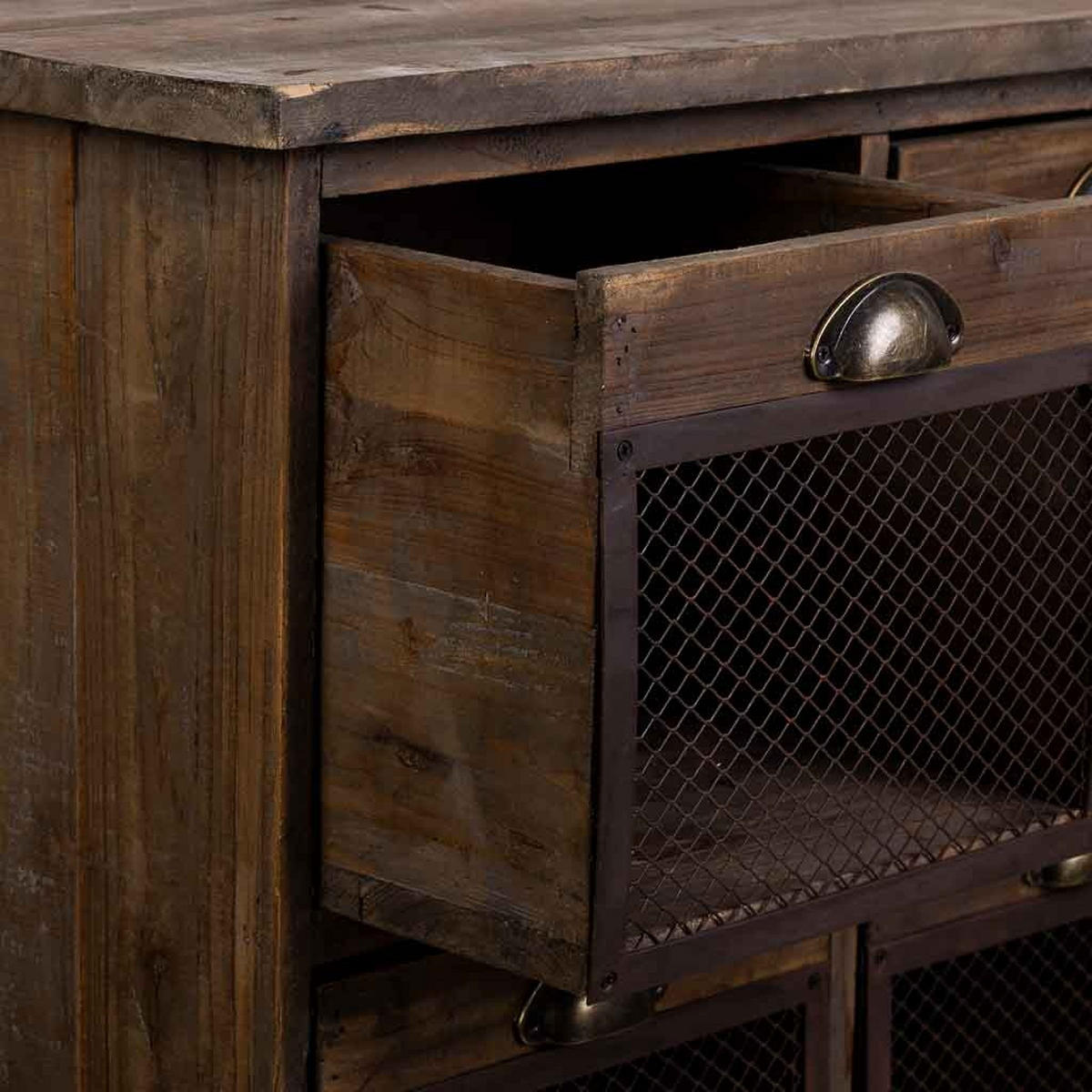 KOMMODE mit 9 Schubladen 94x35x94 cm Braun - Braun, Holz (94.5/94.5/35cm) - Wanderlust